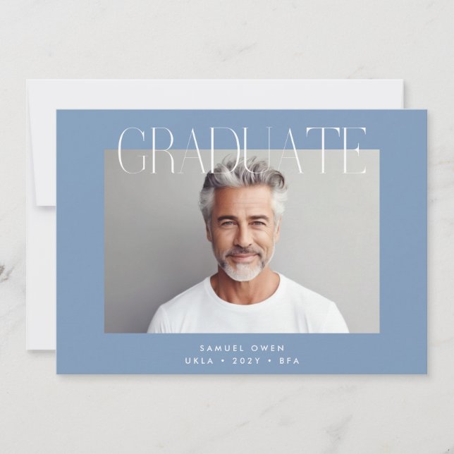 Anuncio Graduado de diseño moderno de dos fotos (Anverso)