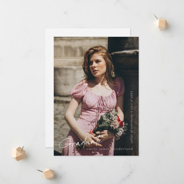 Anuncio Graduado de escritura moderna de color completo fo (Anverso/Reverso In Situ)