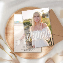 Anuncio Graduado de escritura moderna de fotografía Minima