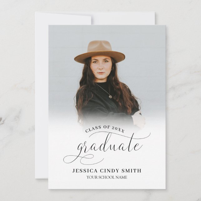Anuncio Graduado de guión de moda 5 Graduación de Collage  (Anverso)