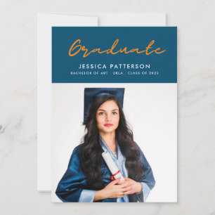 Anuncio Graduado de guión dorado