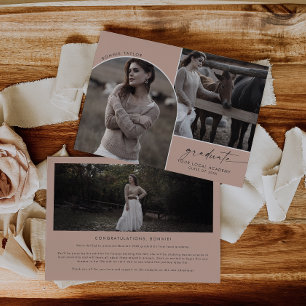 Anuncio Graduado de Salmón Arco Moderno 3 Graduación de Fo