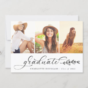 Anuncio Graduado de script manuscrito 3 Collage de fotos