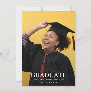 Anuncio Graduado de tipografía fotográfica High School Mul