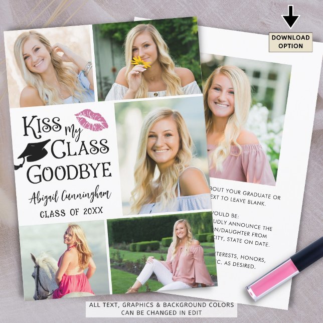 Anuncio Graduado divertido KISS MI CLASE ADIÓS 6 Foto (Subido por el creador)