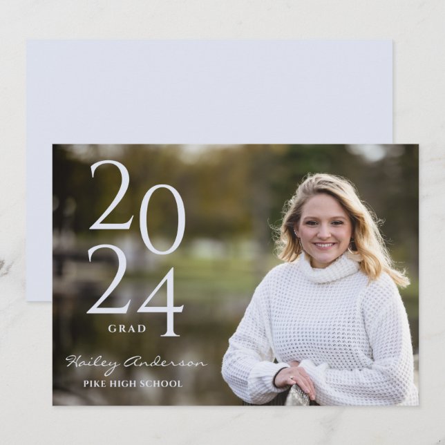 Anuncio Graduado minimalista de fotografía (Anverso / Reverso)