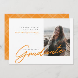 Anuncio Graduado moderno de Naranja de fotografía