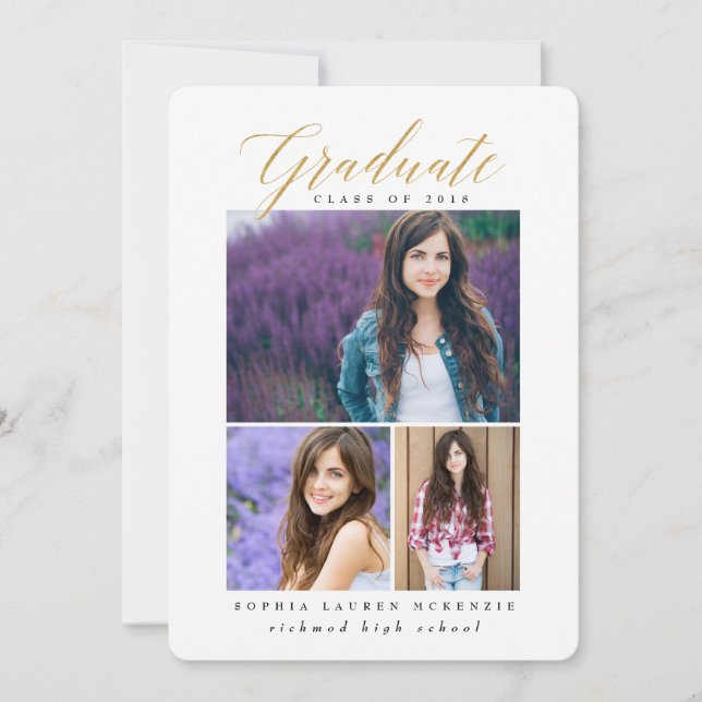 ANUNCIO GRADUADO MODERNO ELEGANTE (Anverso)