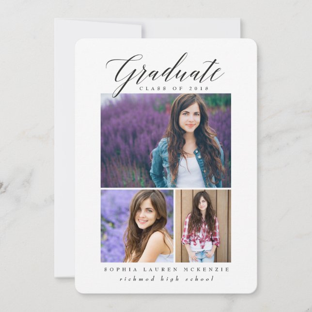 ANUNCIO GRADUADO MODERNO ELEGANTE (Anverso)