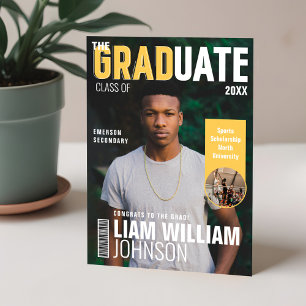 Anuncio Graduado negrita Personalizado Grad Photo Magazine