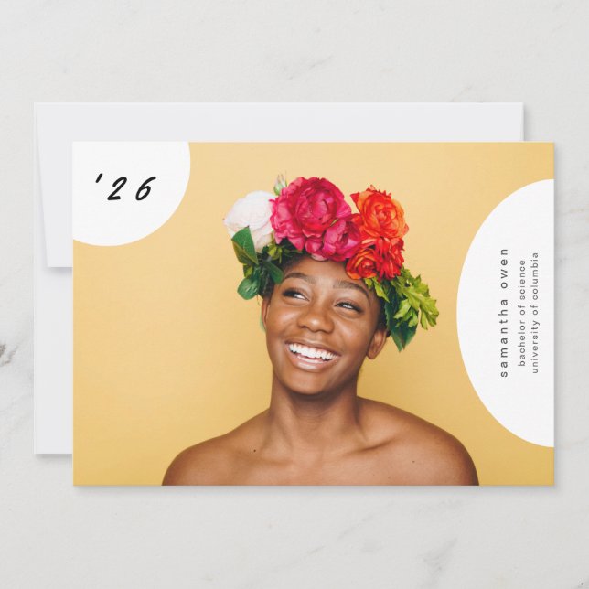 Anuncio Graduado Superior Dos De La Universidad Boho Pop F (Anverso)