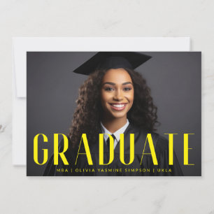 Anuncio Graduado Yellow MBA Overlay Moderno Photo