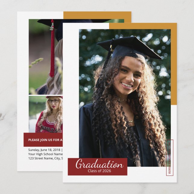 Anuncio Graduation Announcement Template (Anverso / Reverso)