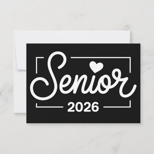 Anuncio Graduation Class Of 2026 Senior Heart Graduate (Anverso)