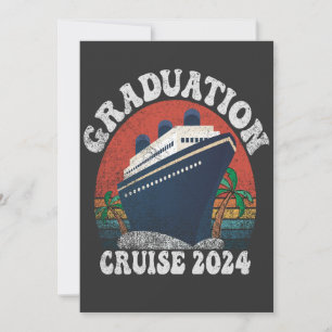 Anuncio Graduation Cruise 2024 Funny Summer Vacation Retro