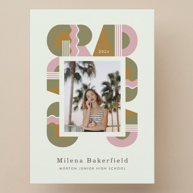 Anuncio Graduation photo announcement card 2026 retro (Subido por el creador)