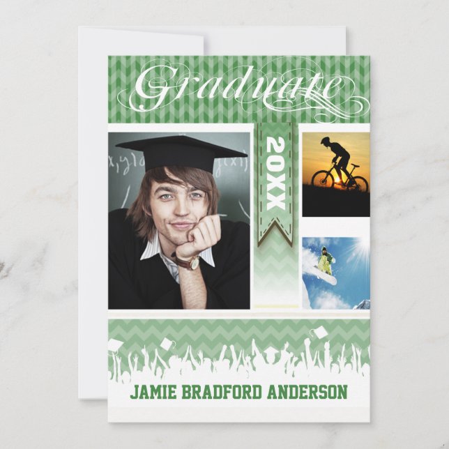 Anuncio Green Zig Zag Senior 3 Fotos Clase de (Anverso)