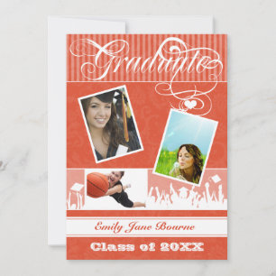 Anuncio Gris y Tangerine Coral Senior Picture Class of