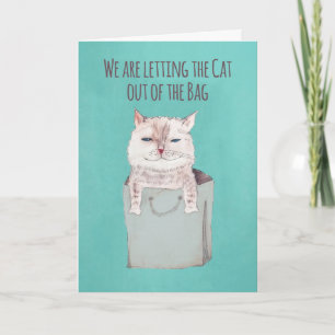 Anuncio Guarda la fecha, Boda, Cat fuera de la bolsa