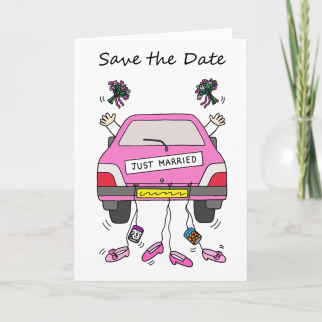 Anuncio Guardar el auto del Personalizado de Bodas lesbian (Anverso)