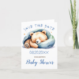 Anuncio Guardar la fecha Baby Shower Oso de Peluche