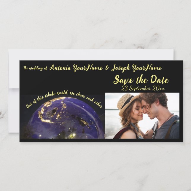 Anuncio Guardar la fecha Boda de amor verdadero (Anverso)