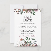 Guardar la fecha botánico rústico