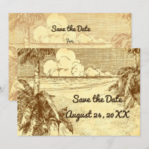 Guardar la vista de playa de vintage de Personaliz