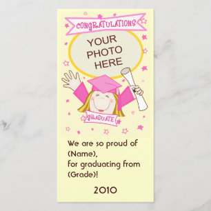 Anuncio Guardería graduada del chica/tarjeta preescolar de