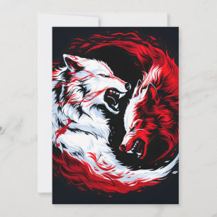 Anuncio Guerrero Lobo Cósmico Rojo Blanco