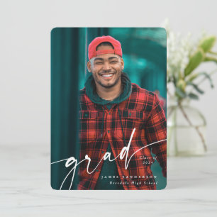 Anuncio Guión blanco moderno superposición de dos graduaci