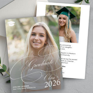 Anuncio Guión clásico 2 fotos clase de graduación de 2026