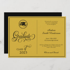 Anuncio Guión clásico elegante sin graduación fotográfica