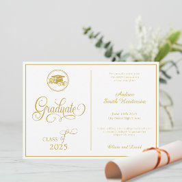 Anuncio Guión clásico elegante sin graduación fotográfica