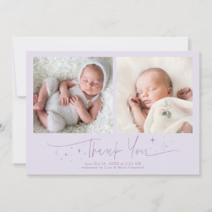 Anuncio Guión de agradecimiento caprichoso Lilac Nacimient