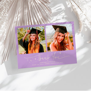 Anuncio Guión de agradecimiento Estrellas Wisteria Grad Mu