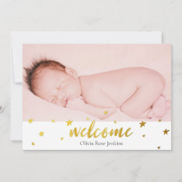 Anuncio Guión de bienvenida Estrellas de oro Foto Bebé Nac