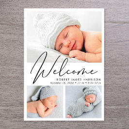 Anuncio Guión de bienvenida moderno 4 Nacimiento de la fot