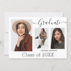 Anuncio Guión de caligrafía moderna de graduación fotográf