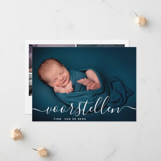 Anuncio Guión de Fotocollage de Aangepegar Voorstellen Geb (Anverso/Reverso In Situ)