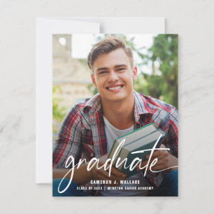 Anuncio Guión de graduado masculino de foto moderna Clase