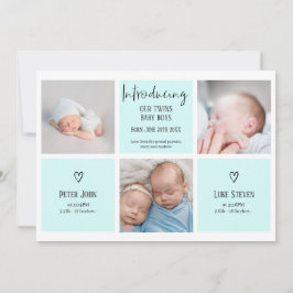 Anuncio guión de la moda 3 collage de fotos bebé mellizos 