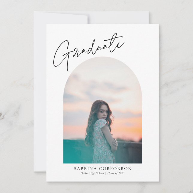 Anuncio Guión de moda con arco de dos graduaciones fotográ (Anverso)