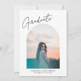 Anuncio Guión de moda con arco de dos graduaciones fotográ