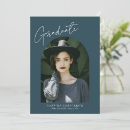 Anuncio Guión de moda con arco de dos graduaciones fotográ