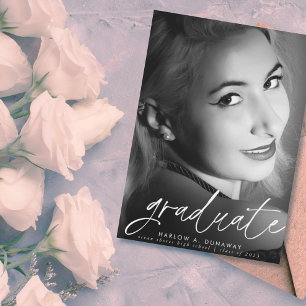 Anuncio Guión de moda Sobreposición blanca dos Graduación 