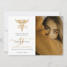 Guión de oro para la graduación de la enfermera de