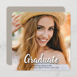 Anuncio Guión de pincel elegante moderno | Foto Grad de mo