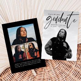 Anuncio Guión de pincel negro manuscrito 4 Graduación de f