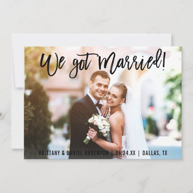 Anuncio Guión De Pincel: Tenemos Foto De Pareja Casada (Anverso)